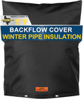 Backflow Preventer Cover Insulated (5°F) with Thick 7 Layers Fabric, 14" W x 18" H Backflow Cover with Aluminum Foil Layer for Winter Pipe Freeze Protection, Backflow Insulation Cover