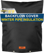 Backflow Preventer Cover Insulated with Thicker 7 Layers Fabric, 16" W x 20" H Backflow Cover with Aluminum Foil Layer for Winter Pipe Freeze Protection, Backflow Insulation Cover
