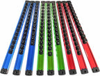 Magnetic Socket Holder Organizer Set - 9-Piece Detachable Trays for 1/4", 3/8", 1/2" Sockets, 120-Piece Toolbox Drawer Organizer, Aluminum Alloy Garage Storage for Mechanics & DIY (Red/Blue/Green)