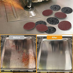 SUNJOYCO 50PCS Quick Change Grinding Discs, 3 Inch Die Grinder Sanding Discs, Roll Lock Abrasive Disc 1/4 Inch Shank, Aluminum Oxide Surface Conditioning Disc, 30 60 80 120 240 Grit