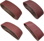 24 Pcs 4 x 21-Inch Sanding Belts for Belt Sander 4x21,6 Each of 40 80 120 240 Grits Aluminum Oxide Sandpaper, 24 Pack