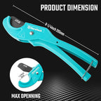 DURATECH PEX Pipe Cutter, Tubing Cutter for 1/8"-1" PEX and Rubber Hoses(NOT for PVC Pipe), with PTFE-Coated Sharp Blade, Suitable for Home and Plumbing Repairs