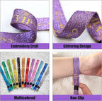 100 Pcs VIP Cloth Event Wristband, Disposable VIP Wristbands for Events, Colored VIP Wristbands Events,for Lightweight Concert,Club Entrance Wrist Strap Party Wristband Event (Color : Purple)