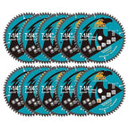 7-1/4 Inch Miter/Table Saw Blades 10pcs, 60 Teeth ATB TCT Fine Finish Wood Cutting Circular Saw Blade with 4/5 Inch Arbor