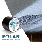 Polar TapeSeal Clear - 2" x 5 ft | Rubberised Waterproof Tape for Leaks & Cracks on Roofs, PVC Pipes, Downpipes, Plumbing & Gutters | All-Purpose Indoor & Outdoor Sealant Tape for Lasting Protection
