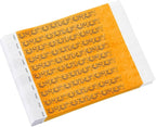 500 WristCo Neon Orange Smiley Face Tyvek Wristbands for Events - ¾” x 10” - Waterproof Recyclable Comfortable Tear Resistant Paper Bracelets Wrist Bands for Concerts Festivals Admission Party