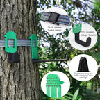Tree Stand Strap Bow Hangers - Comes with 3 Metal Gear Hooks and 1bow Hanger Archery, for Tree Stand Platform Saddle Hunting Accessories-No Plastic Parts，Storage Bag Included