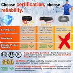 HEATIT Water Line Heat Tape - All-Season Pipe Freeze Protection, Hassle-Free Installation Heat Trace For Pipes, CSA & ETL Approved, Energy-Saving, Versatile, Long-Lasting HISD 12ft, 7w/ft, 120V