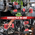Cordless Impact Wrench 1/2 inch Compatible with Milwaukee 18v Battery – Brushless High Torque Impact Driver Gun with 1000 Ft-lbs Torque, LED Work Light, Ergonomic Design for Heavy-Duty Performance