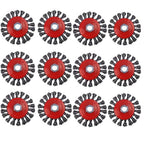 12 Pack 4 Inch Wire Wheels for Angle Grinder, Wire Brush for 4 1/2 Angle Grinder, Twist Knotted Carbon Steel Wire Wheel with 5/8" Thread Arbor for Removing Rust
