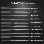 10pcs Mini Steel Needle Files,Packed in Synthetic Leather Case,for high Precision Sanding Work on Wood and Plastic Carving