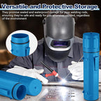Zonon 2 Pcs Welding Rod Storage Tube 14 Inch Stick Welding Electrode Storage Tube Airproof Welding Rod Holder Waterproof Welding Rod Container for Welding Rod Canister(Blue)