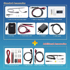 HDS272S Oscilloscope, Handheld Oscilloscope Multiumeter 70MHz Bandwidth 3 in 1 Portable Waveform Generator with 3.5" LCD for Automobile Maintenance, Electronic Measurement