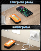 LED Work Light, Rechargeable Work Light with Magnet Base & Hanging Hook, 7000mAh Battery, Cordless Portable Work Lights, Small Bright for Car Repairing & Mechanics, Emergency, Outdoor