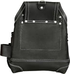 Leather Tool Belt 8 Pockets Leather Tool Pouch | Carpenters Tool Belts For Men Construction Tools Apron Tool Bag Organizer Utility Pouches (Black, Standard)