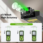 200ft Laser Measuing Tool with Bluetooth APP, Huepar Rechargeable Green Beam Laser Distance Meter ±1/16" High Accuracy, Multiple Measurement Modes, IP54 Durable for Home & Construction