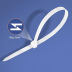 URBEST 100 Pcs Self Locking Wire Cable Zip, Tie Fasten Wrap 6 Inch Nylon Zip Tie (100, White)