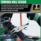 SK 6.5" Long Nose Locking Pliers, Premium CR-V Construction, Ergonomic Anti-slip Handle, Ideal for Welding or Assembly
