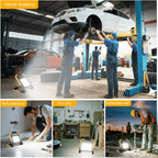 50W 5600LM LED Work Light with 16.5FT Cord, IP66 Waterproof, Portable Flood Light for Construction, Workshop, Garage, and Outdoor Use