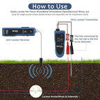 NOYAFA NF-816L Rechargeable Underground Cable Locator, Electrical Wire Tracer, Underground Wire Locator for Pet Fence Buried Sprinkler Valve, Locating Irrigation Tone Generator Kit Probe