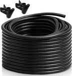 120FT 1/2 inch Split Wire Loom Tubing Kit with 2 Clamps - Flexible Abrasion Resistant Conduit for Automotive, Mechanical Cable Protection