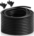 120FT 3/8 inch Split Wire Loom Tubing Kit with 2 Clamps - Flexible Abrasion Resistant Conduit for Automotive, Mechanical Cable Protection