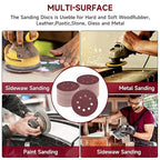 100 PCS 5 Inch Sanding Discs 1500 Grit, Round Hook and Loop Sandpaper for Random Orbital Sander