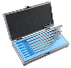 Accusize Industrial Tools Fractional Sizes 1/8" Thru 1/2" by 16th HSS M2 Premium Chucking Reamer Set, Right Hand Cut, 7pcs/Set, 5528-SH00