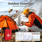 First-Aid-Kit-for-Car-Home-Travel-Camping-Businesses, Compact Waterproof Hard Case, Public Emergency Medical Kits - Perfect for Survival, Vehicle, Boat, Sports, Hiking, Office, Dorm (PUMIER)