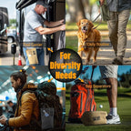LIGHT DUST Tool Bags with Zipper, 6 Pack Combo Size Small Accessory Pouches Backpack Toolbag Organizers, Heavy Duty Hanging Storage Organization for Men Screwdrivers Sockets Wrenches Bits Garage RV