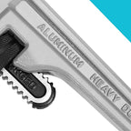DURATECH 10-inch Heavy Duty Aluminum Straight Pipe Wrench, Adjustable Plumbing Wrench, Drop Forged, Exceed GGG standard