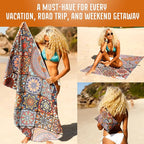 Sand Free Beach Towel, Quick Dry, Lightweight and Compact with Storage Bag, 160x90cm, Made from Recycled Bottles for Beach, Pool, Travel, Swimming and Outdoor Use