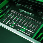SK 3/8" Drive Socket Set with 160-P Ratchet, 31-Piece, Metric, SuperKrome Finish, Premium CR-V Construction, with EVA Foam Tool Organizer