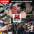 LLNDEI 1/2" Dr. Ratchet Impact Socket Wrench Set,Deep Sockets(8-24mm),Spark Plug Socket(16,21mm),49PCS, CR-V, Metric, With Combination Wrenches (8-17mm)