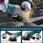 Angle Grinder, 4inch Cordless Angle Grinder, 18V/21V Grinder with 4000mAh Battery, 12000RMP Power Grinder Compatible with Makita Battery, Cutting/Deburring Grinder Tool