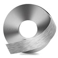 GSCIT Club Grey Silver Edge Banding, 1 1/2 Inch x 50ft Aluminum Brushed Edge Banding PVC Edge Trim for Cabinet Repair Furniture