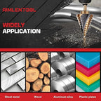 Cobalt Step Drill Bit Set, Hex Shank Step Drill Bit with Automatic Center Punch for Metal, Stainless Steel, Aluminum, Wood, and Plastic, Storage in Aluminum Case for DIY Lovers, 50 Sizes