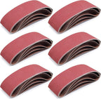 4 x 24 inch Sanding Belts, 120 Grit Aluminum Oxide Belt Sander Sanding Belt, 4x24 Belt Sander Belts for Woodworking, 24 Pack(4x24in, 120 Grit)