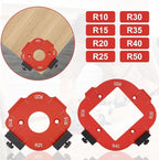 2Pcs Router Corner Radius Template Router Radius Jig 8 in 1 Aluminum Alloy Router Templates for Woodworking Router Corner Jigs and Templates R10/R15/R20/R25/ R30/R35/R40/R50 Use with Router Table