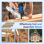 Pneumatic Framing Nailer,Pro Preferred Brand of Pneumatic Nailers,Accepts 30-34 Degree 2-Inch to 3-3/8-Inch Offset Round Paper Collated Nails.Finishing Nails Ideal for Framing、Flooring