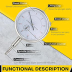 Dial Indicator with Magnetic Base – 0-10mm Dial Gauge | Elite Ultra-Magnetic Precision Dial Indicator, Dial Gauge Magnetic Base with Fine-Tuning & 0.01mm Accuracy for Professional Inspections