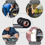 Treela 20 Rolls Electrical Tape 3/4 Inch Waterproof Vinyl Electrical Insulating Tape Flame Retardant Indoor Outdoor High Temperature Resistance Accessory for Wire and Cable(Black,66 ft)