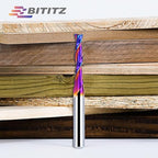 2PCS Upcut Spiral Router Bit 1/4 Inch Shank 3/16 Inch Cutting Diameter 1 inch Cutting Length with Extra Long Life Coating CNC Router Bits End Mill for Wood Cutting, Slot Mortise, Engraving