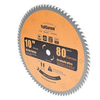 10" Miter/Table Saw Blade, 80 Teeth ATB Tungsten Carbide Saw Blades with 5/8" Arbor for Wood, Aluminum, PVC Pipe and Plastic Cutting