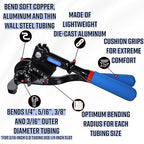 Imperial Tool 470FH Triple Head 180 Degree Tube Bender with Roto-Lok Indexing Handle, 3/16", 1/4", 5/16", and 3/8"