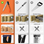 Folding Insulation Hand Saw, 10 Inch Steel Blade Wavy Teeth Serrated Sharp Utility Tool, Foldable for Cutting Foam, Mineral Wool, Styrofoam Rockwool (Folding Hand Saw)