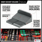 StealthMounts Drawer Hive Deep Socket Holder – 10 Pack | Modular Drawer Organiser for Deep Sockets | Injection-Moulded TPE | Made in UK