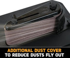 4A Variable Speed Oscillating Belt and Spindle Sander - 4x24” Belt, 5 Sanding Sleeves, 1000-1800RPM Adjustable Speed Control for Woodworking Projects - Efficient Dust Collection for Smooth Finishes
