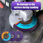 10 Pack Strip Discs Stripping Wheel for Angle Grinder, 4-1/2" x 7/8" Rust Remover Discs, Clean and Remove Paint Coating Rust Welds Oxidation(Purple)
