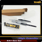 5-In-1 Multi Blades Hand Saw, 6 Inch(11T/16T) Double Edges Japanese Pull, DrywallSaw, HackSaw, Jab Saw, for Woodworking, Hard/Soft woods cutting, Metal, Blade Quick Change Mechanism.